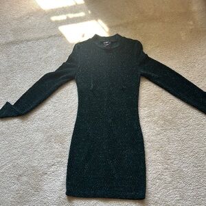 Windsor Black Mock Neck Bodycon Dress